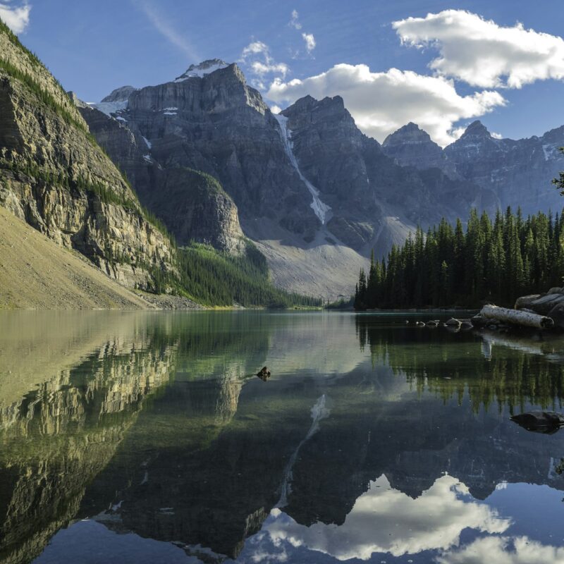 The Canadian Rockies at golden hour, representing the distinct Canadian regulatory and funding landscape for AI adoption