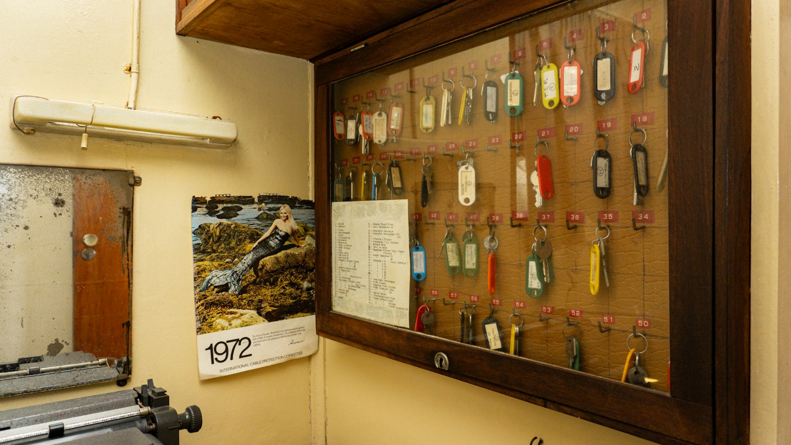 Board of labelled keys on hooks, illustrating AI agent permissions