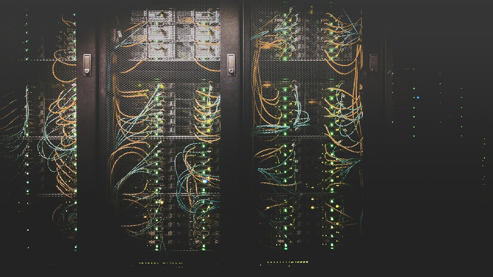 Network cables in a server rack, illustrating AI data residency