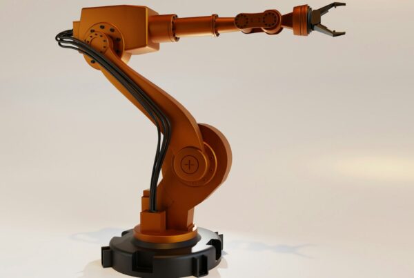 An industrial robot arm